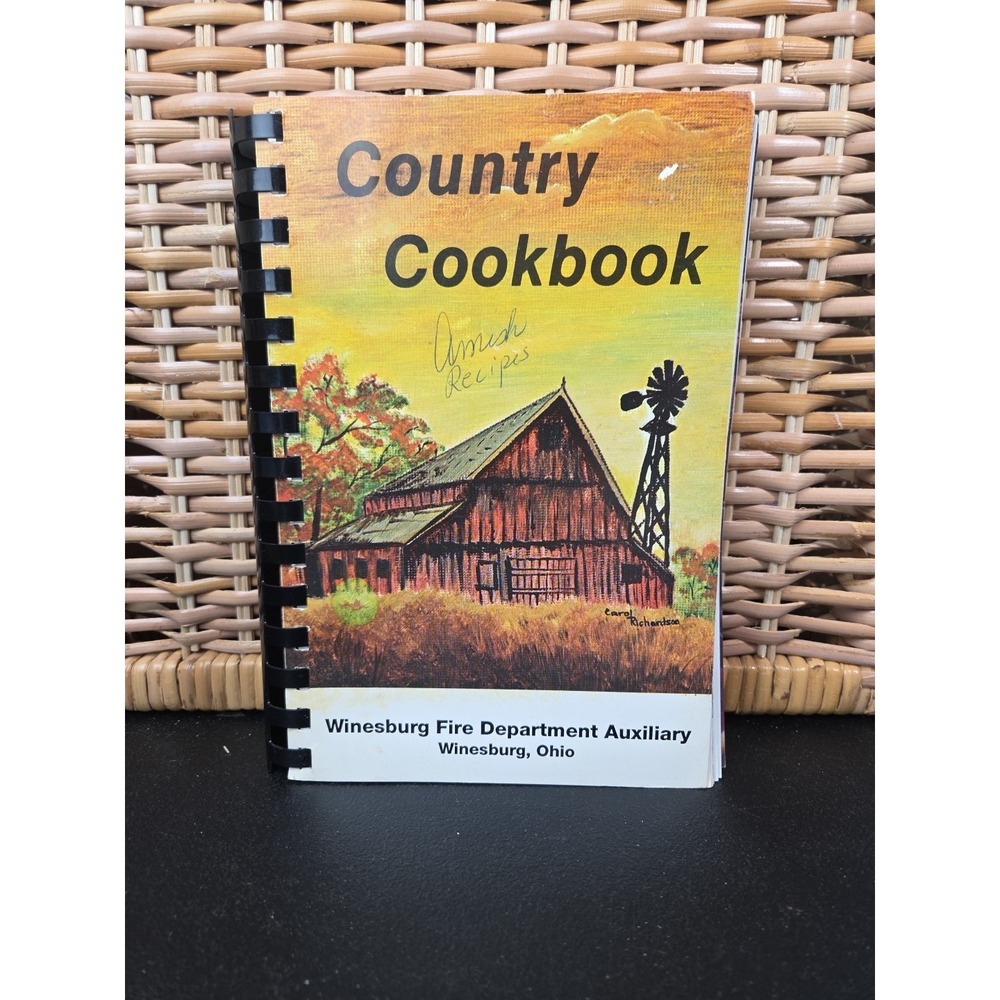 Vintage Country Cookbook, Winesburg Fire Department Auxiliary Ohio Amish